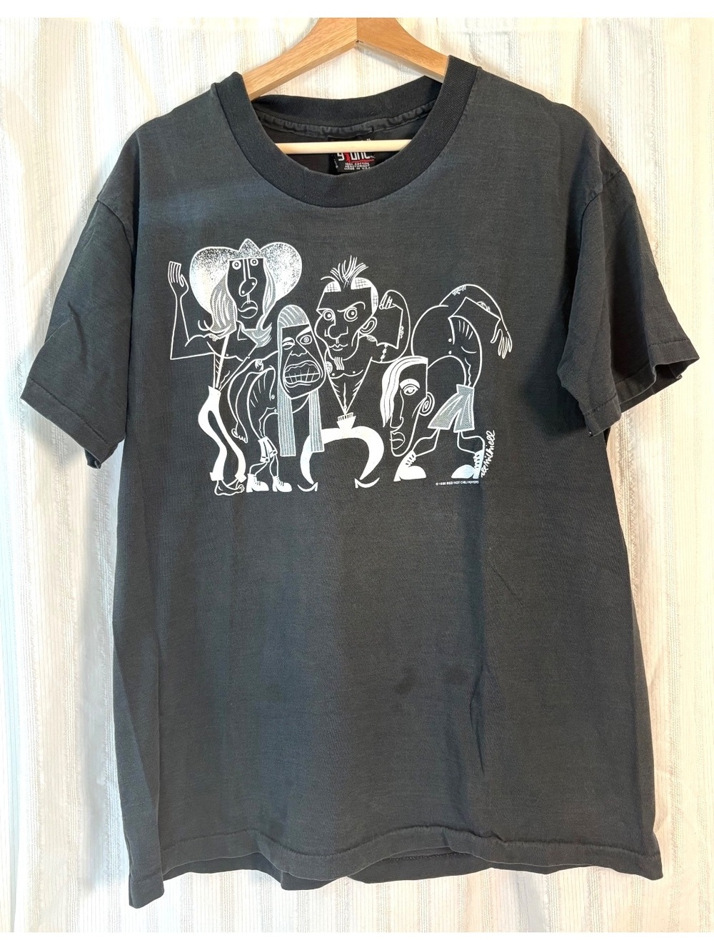 Vintage 1990 Red Hot Chili Peppers T-Shirt Black XL Graphic Tee Picasso #rare